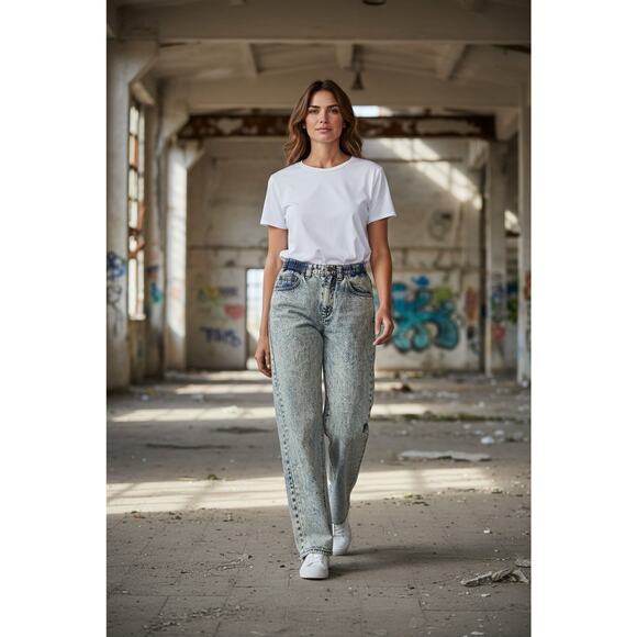 Vintage Women's 10 Short P.S. Gitano Stonewash Elastic Waist Tapered Jeans - Picture 12 of 12